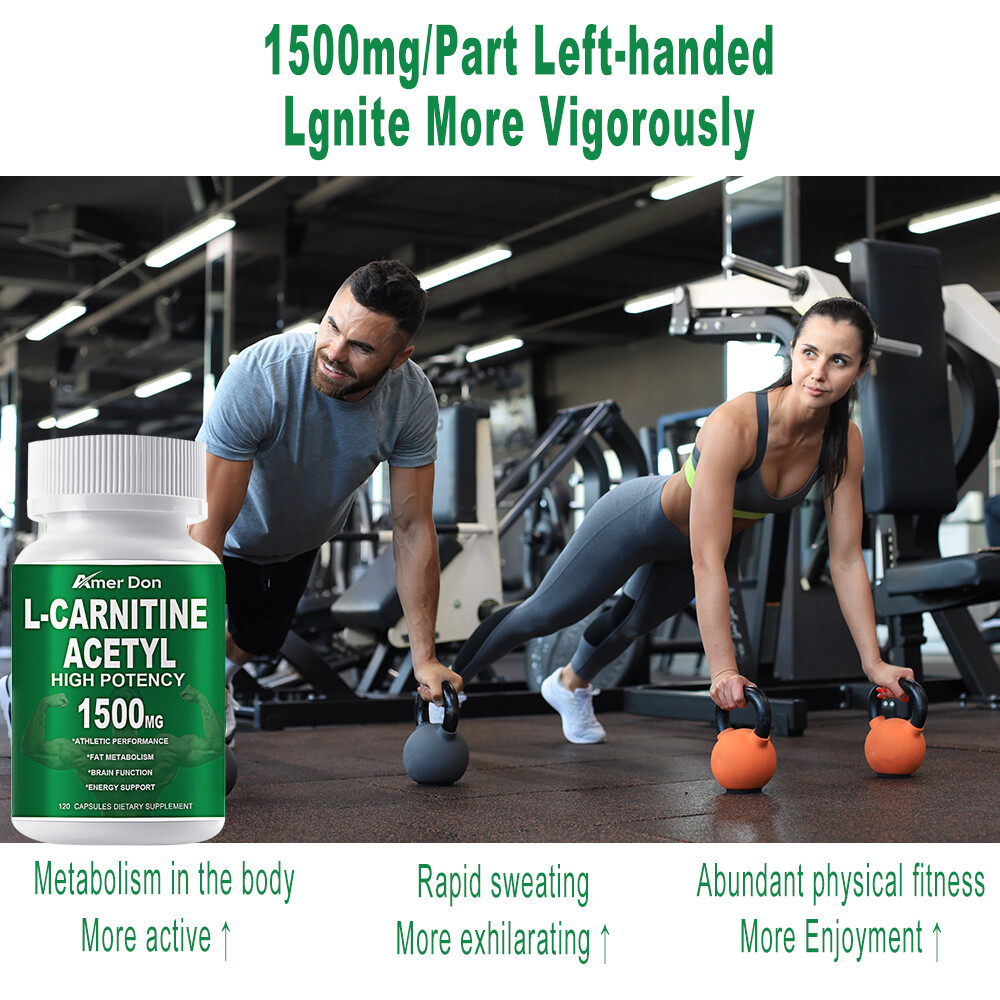 ACETYL L-CARNITINE 1500mg TABLETS Nervous System Health Antioxidant 120 CAPSULES