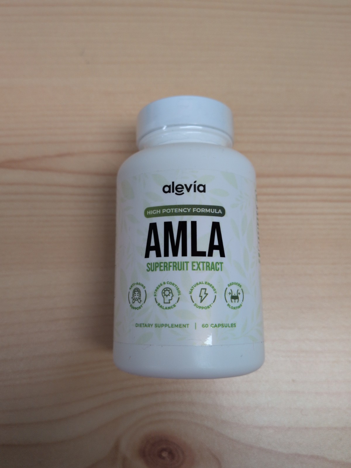 alevia Amla Fruit Extract Supplement Capsules – 1,000 mg, 60 Count, GMP
