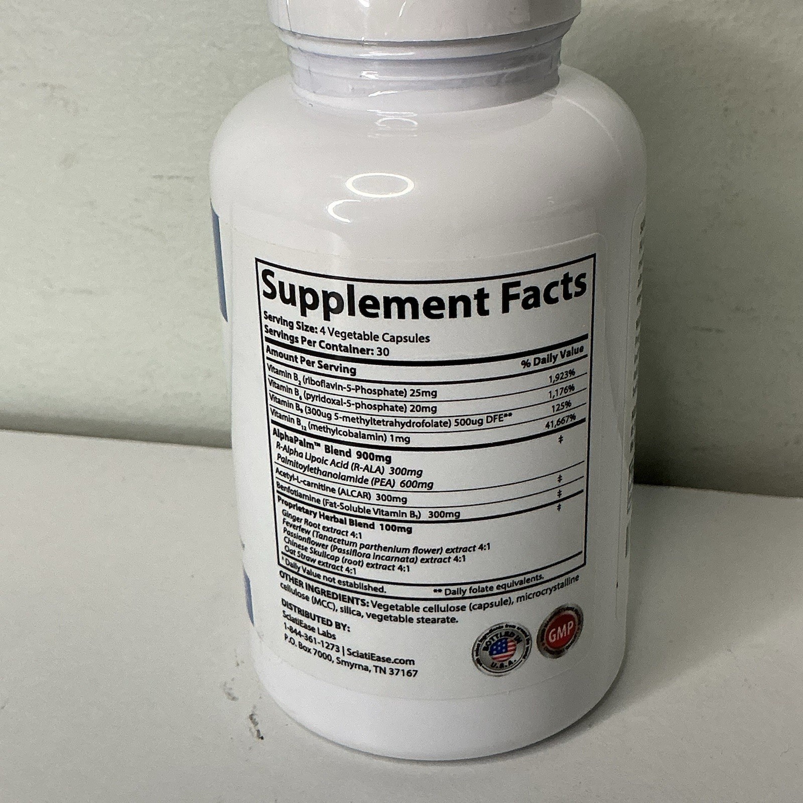 SciatiEase Labs Sciatic Nerve Formula 120 Capsules exp: 06/27