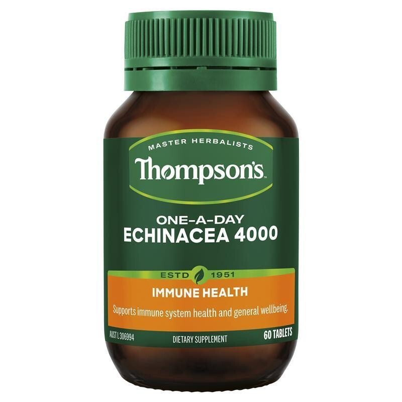 NEW Thompson’s Echinacea 4000 60 tablets Thompsons One-A-Day