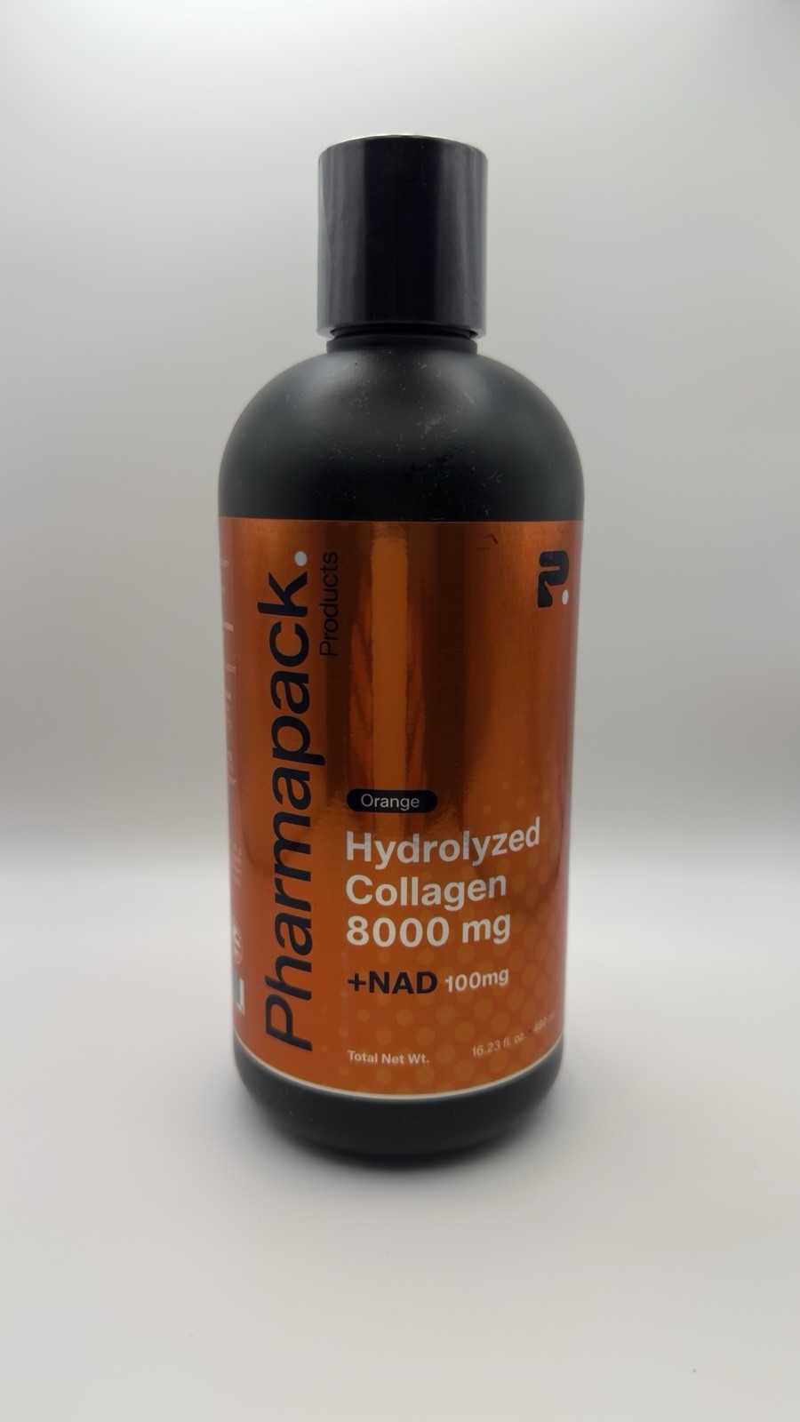 Pharmapack Hydrolyzed Collagen 8000mg + NAD+ 100mg Liquid Orange 16.23oz