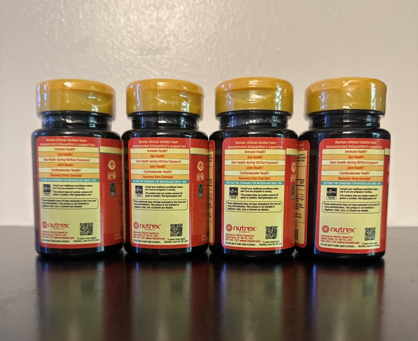 Nutrex BioAstin, Hawaiian Astaxanthin, 12 mg 100gel Capsules