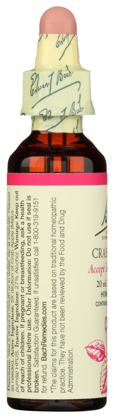 Bach Crab Apple Homeopathic Flower Essence 20 Ml 1 Pack