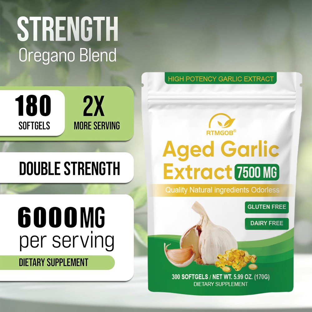Aged Garlic Extract Softgels Odorless Garlic Supplement for Daily Immune Support