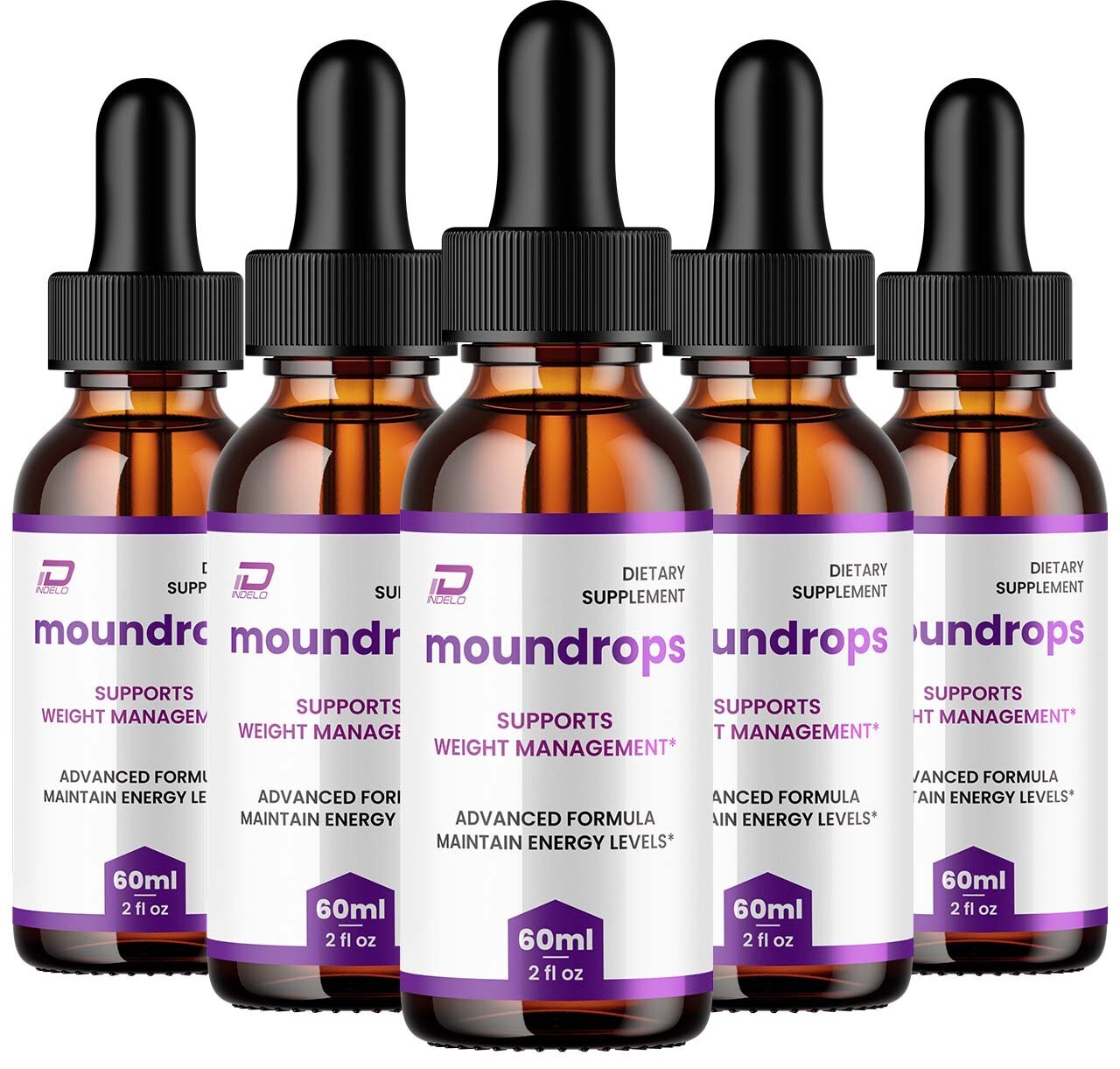 (5 Pack) Moundrops Liquid Drops – Moun drops Weight Management, Healthy Levels