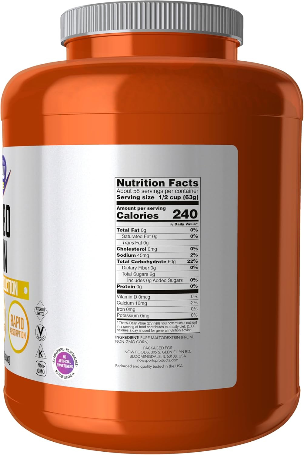 Sports Nutrition, Carbo Gain Powder (Maltodextrin), Rapid Absorption, Energy …