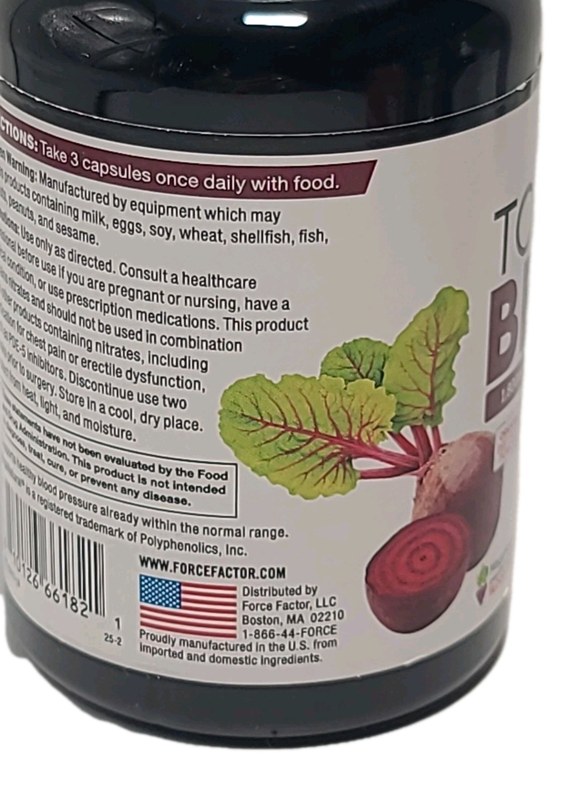 Force Factor TOTAL BEETS Blood Pressure Support• 90 CAPSULES ( Pack of 1 ) 04/29