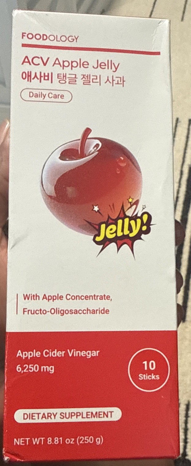 Foodology ACV Apple Jelly Apple Cider Vinegar Dietary Supplement 10 Sticks – New