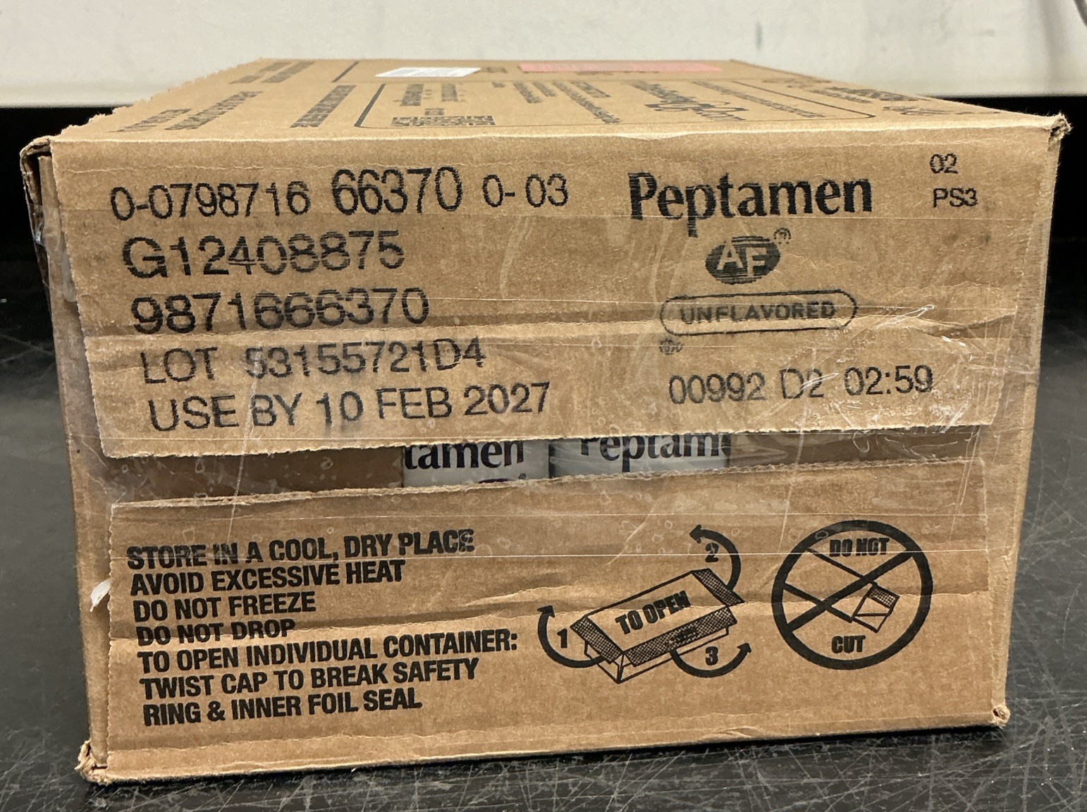 Open Box 24 250 mL Carton Nestle Peptamen Unflavored Peptide Formula 02/2027