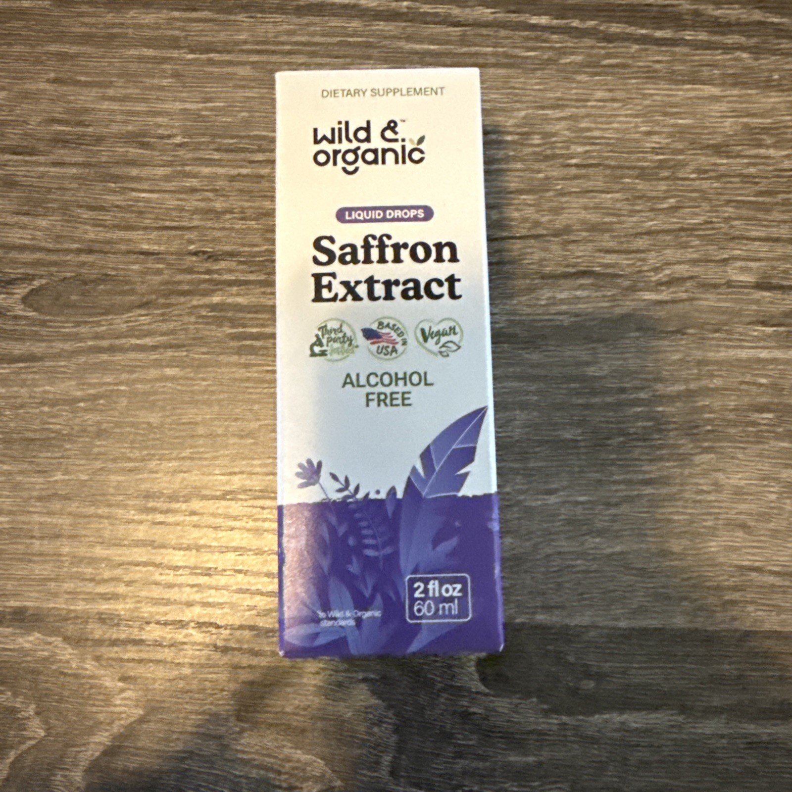 Wild & Organic Saffron Extract Liquid Drops 4 fl oz Alcohol-Free