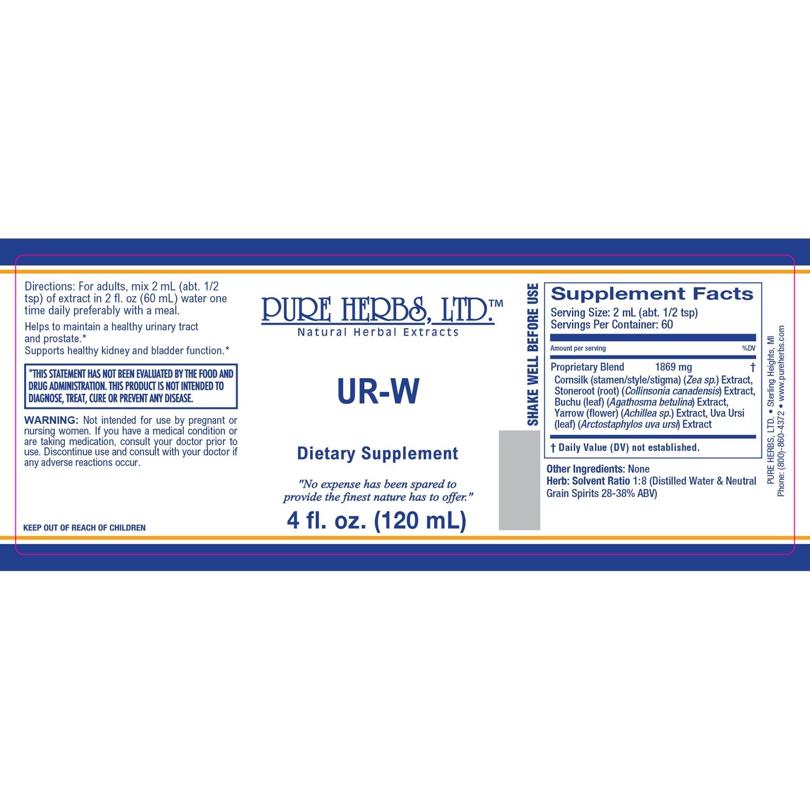 Pure Herbs UR-W, 4oz.