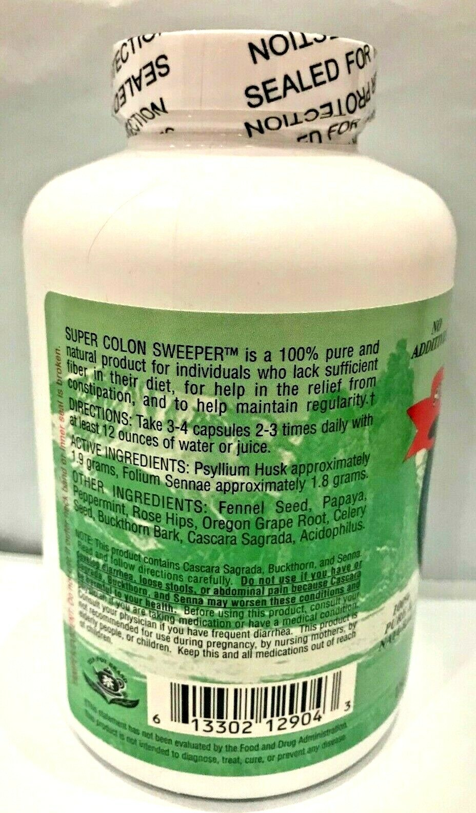 100% Natural SUPER COLON SWEEPER Cleanser Dietary Supplement 180 Capsules/box