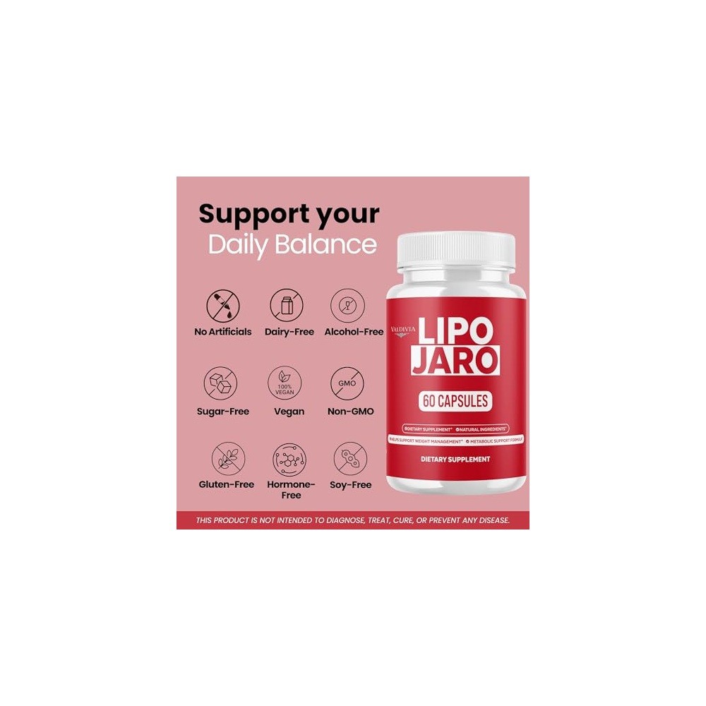 Valdivia Lipojaro 180 Capsules 3 Pack Dietary Supplement Made in USA
