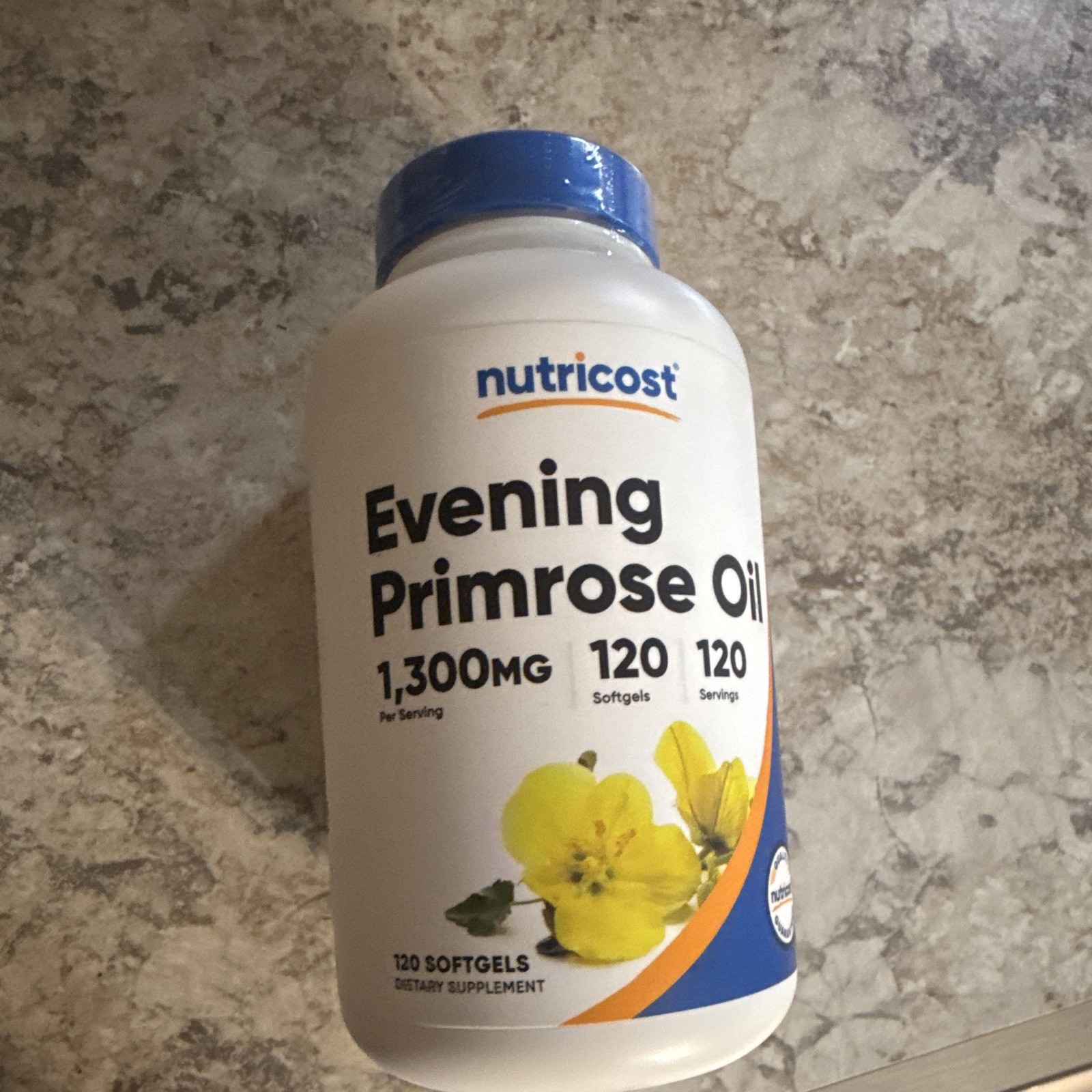 Nutricost Evening Primrose Oil 1,300mg Non-GMO Gluten-Free, 120 Softgels