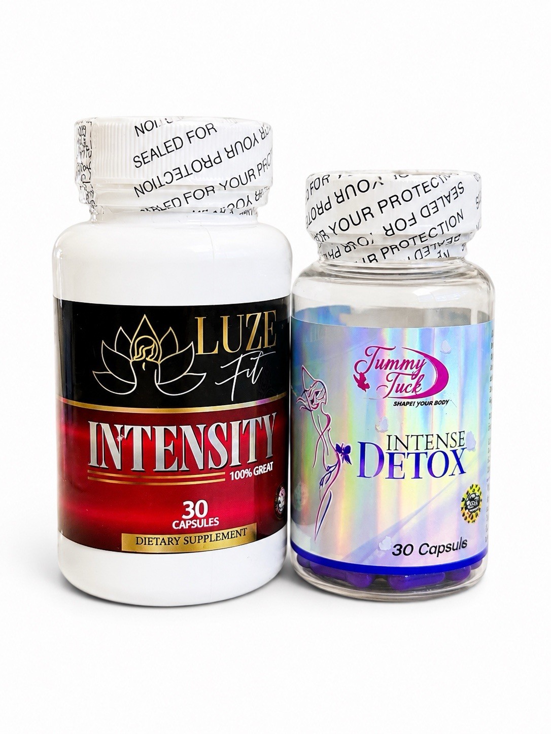 LUZE Fit Intensity & Tummy Tuck Intense Detox Dietary Supplement Bundle 30caps