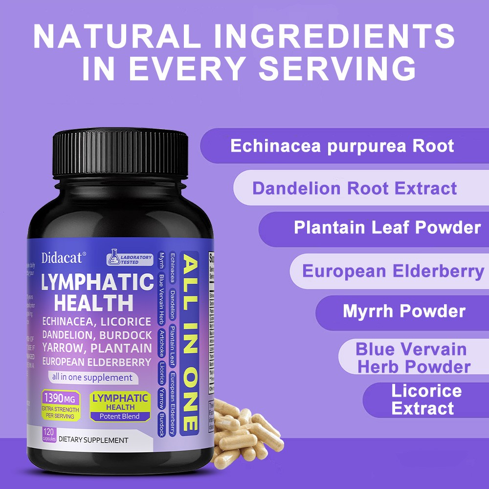 Dietary supplement for lymphatic health for unisex-Support of lymphatic system
