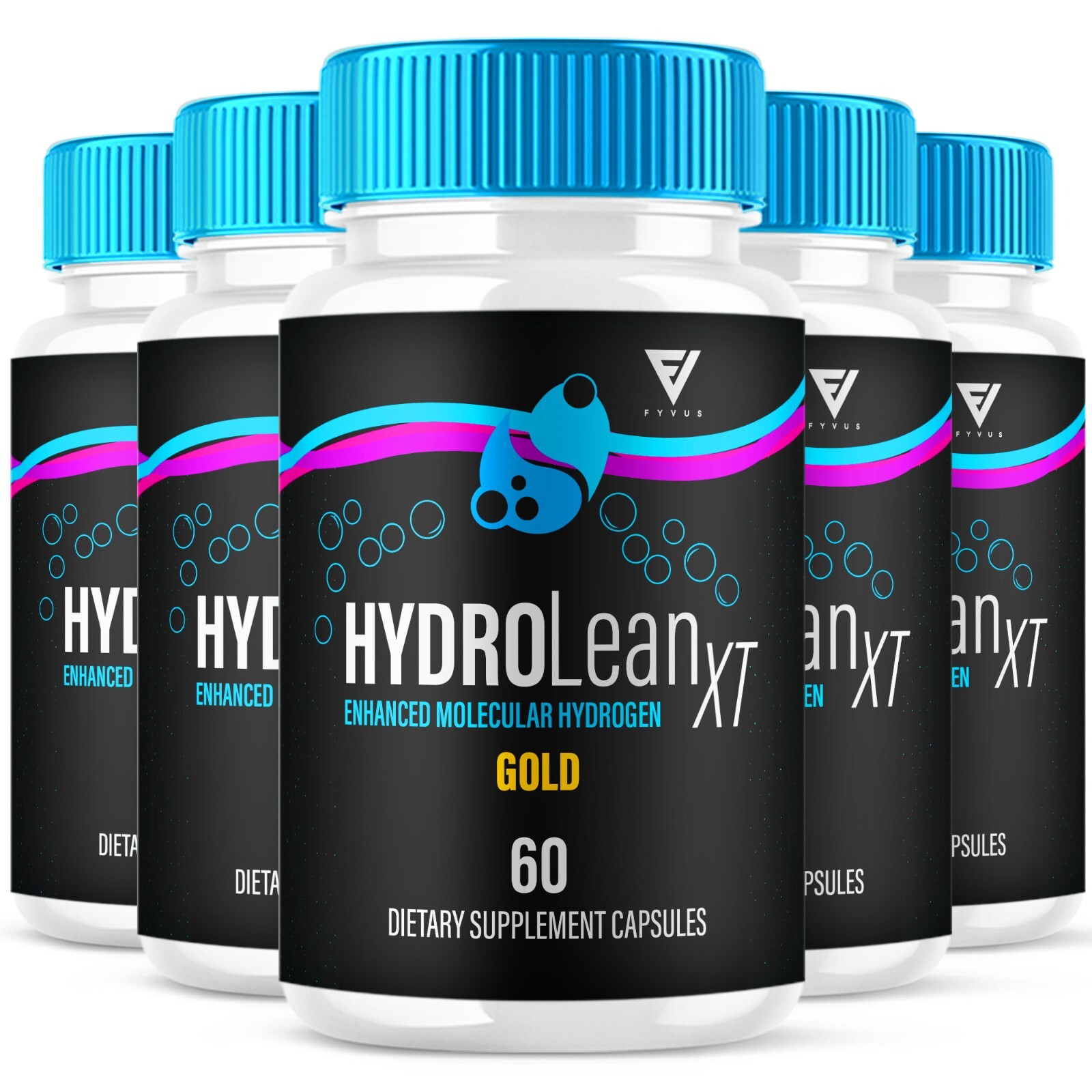 (5 Pack) HydroLean XT Gold Capsules, Hydro Lean XT Weight Loss (300 Capsules)