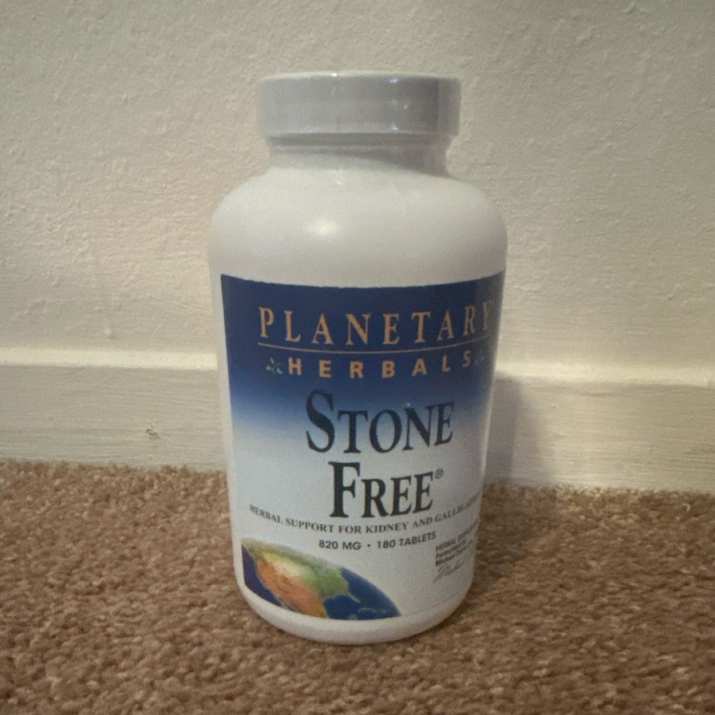 Planetary Herbals Stone Free 820 mg Kidney Support Tablets 180 ct Exp 09/26