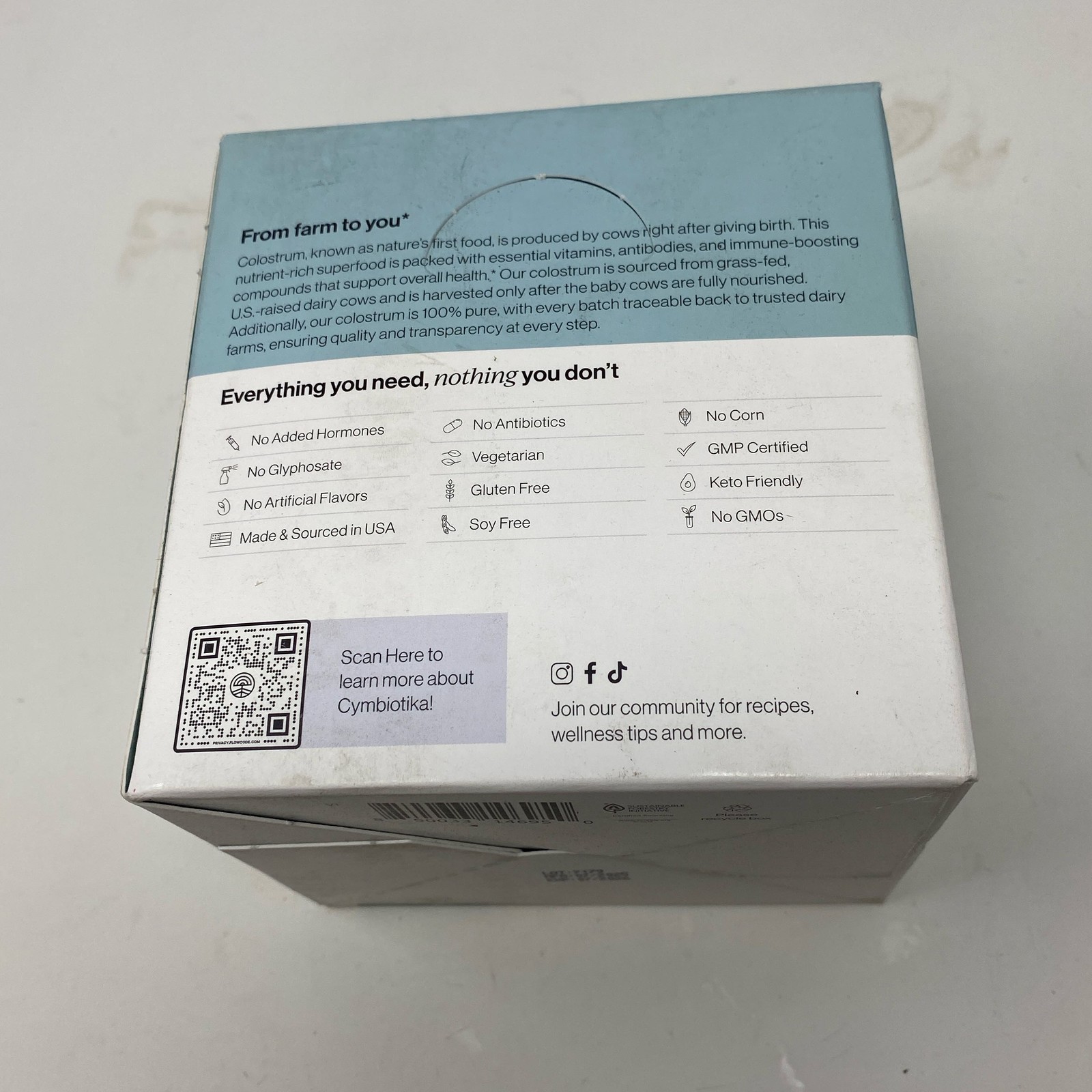 Cymbiotika Liquid Colostrum Vanilla Sea Salt, 26 Packets