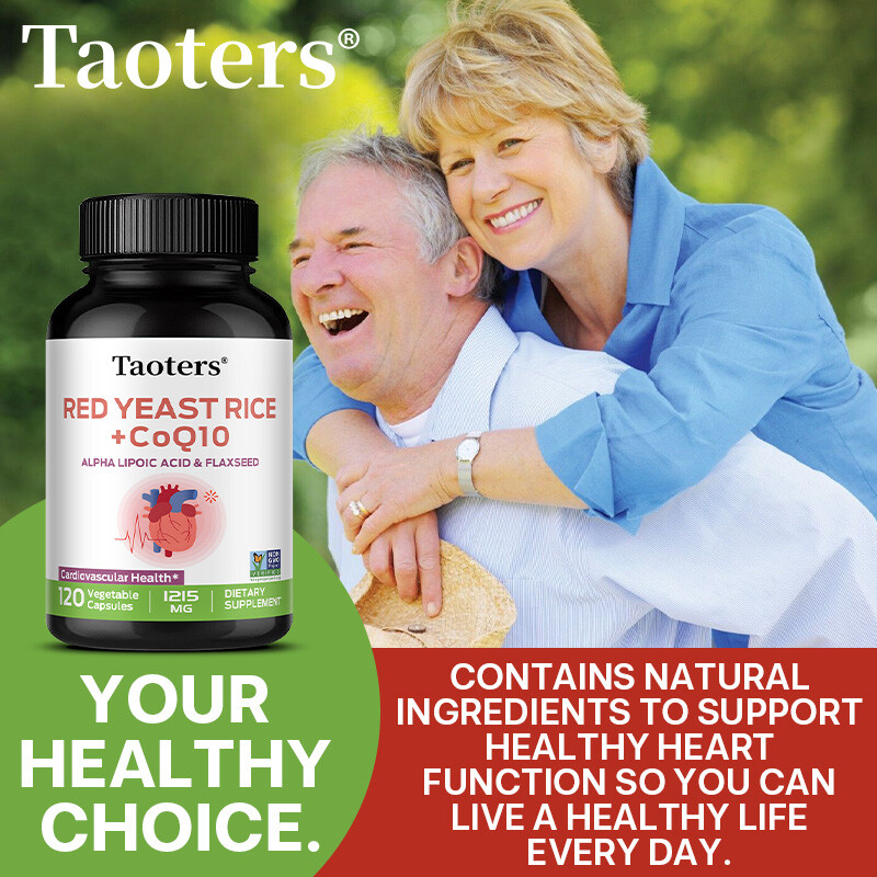 Red Yeast Rice Supplement with COQ 10 & Alpha Lipoic Acid, Cardiovascular Health