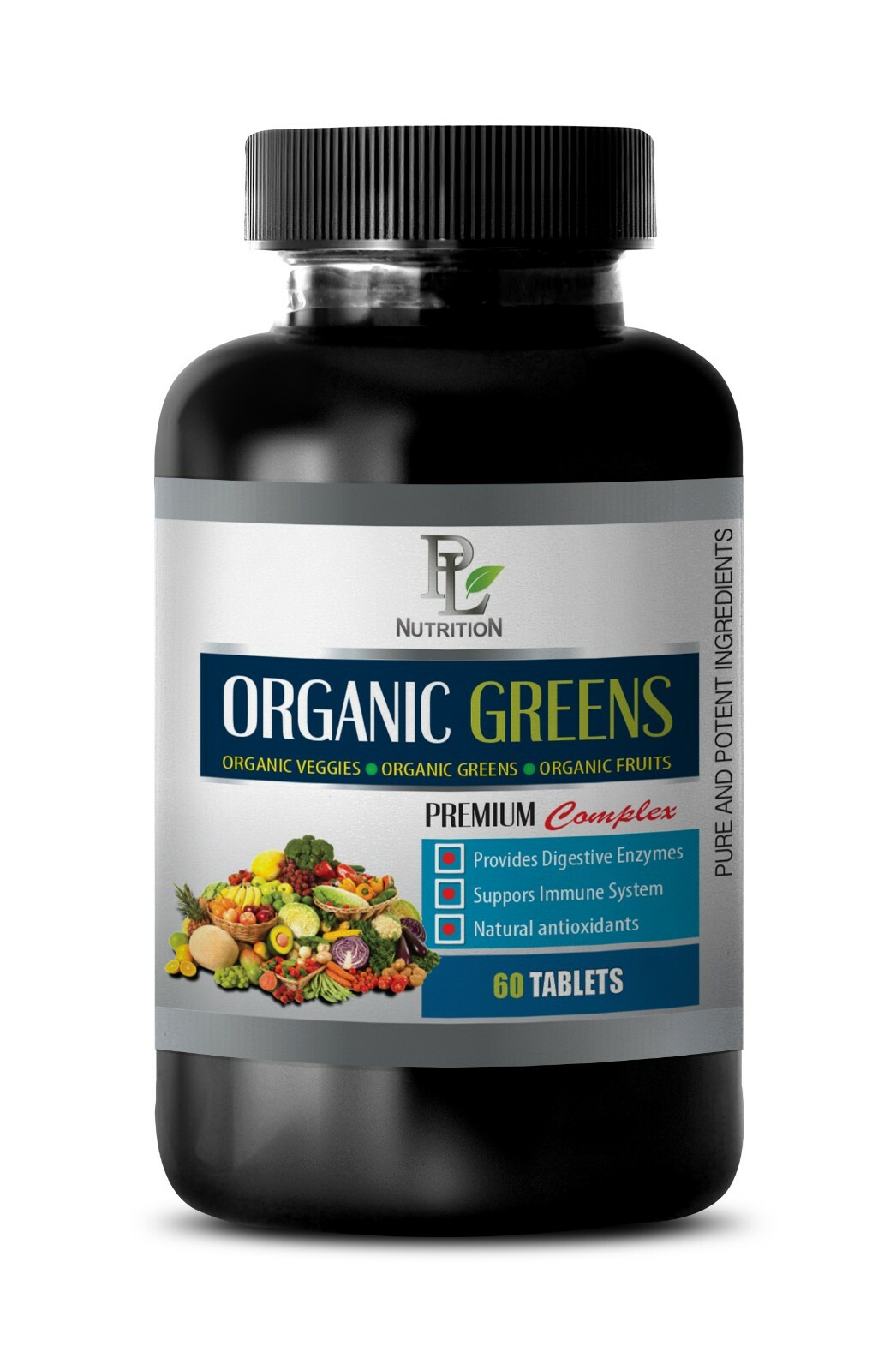 organic superfood – ORGANIC GREENS – antioxidant vitamin – 1 Bottle