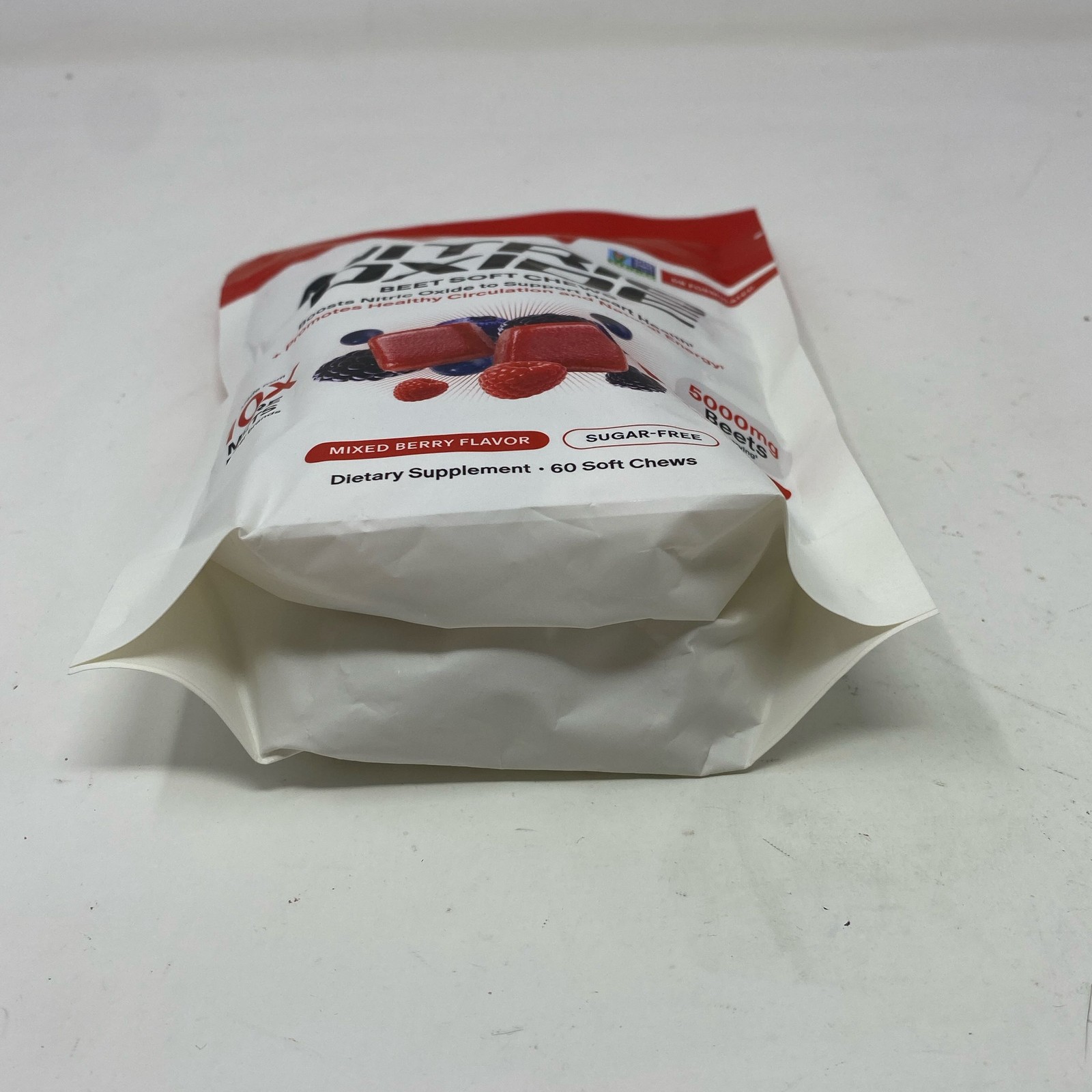 Snap Supplements Nitric Oxide Beet Soft Chews, Mixed Berry, 60 Chews