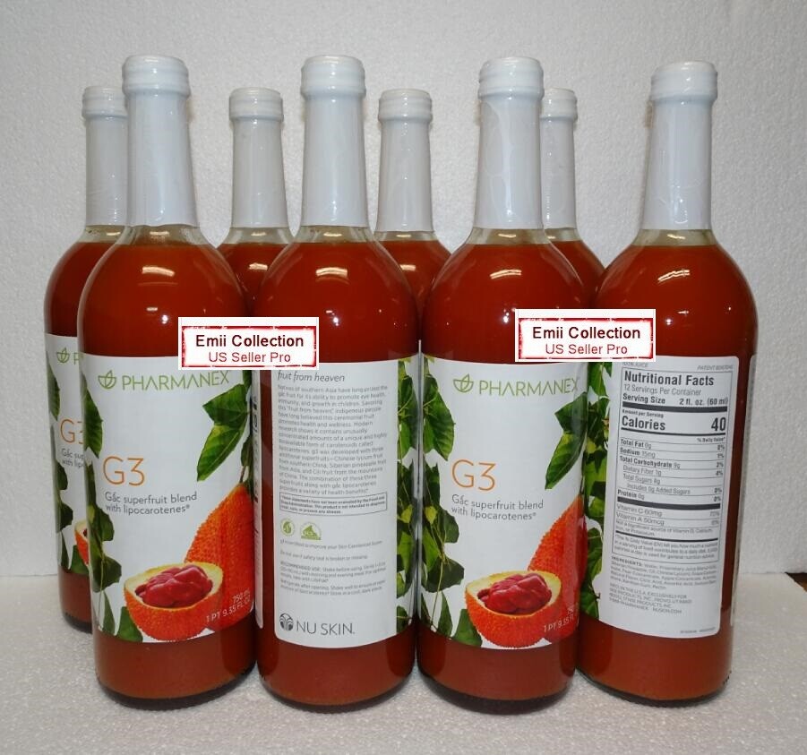 Nu Skin Nuskin Pharmanex Gac G3 Juice, 4 Pack (8 Bottles) Sealed