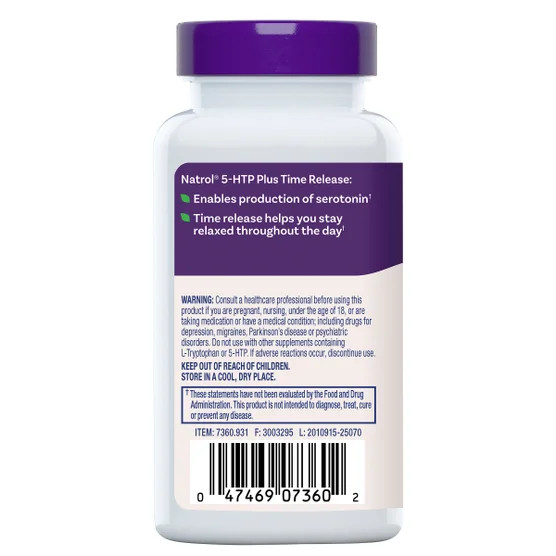 Natrol 5-HTP Plus Time Release 100mg 150 Tablets Vitamin B6 B12 EXP:08/2027
