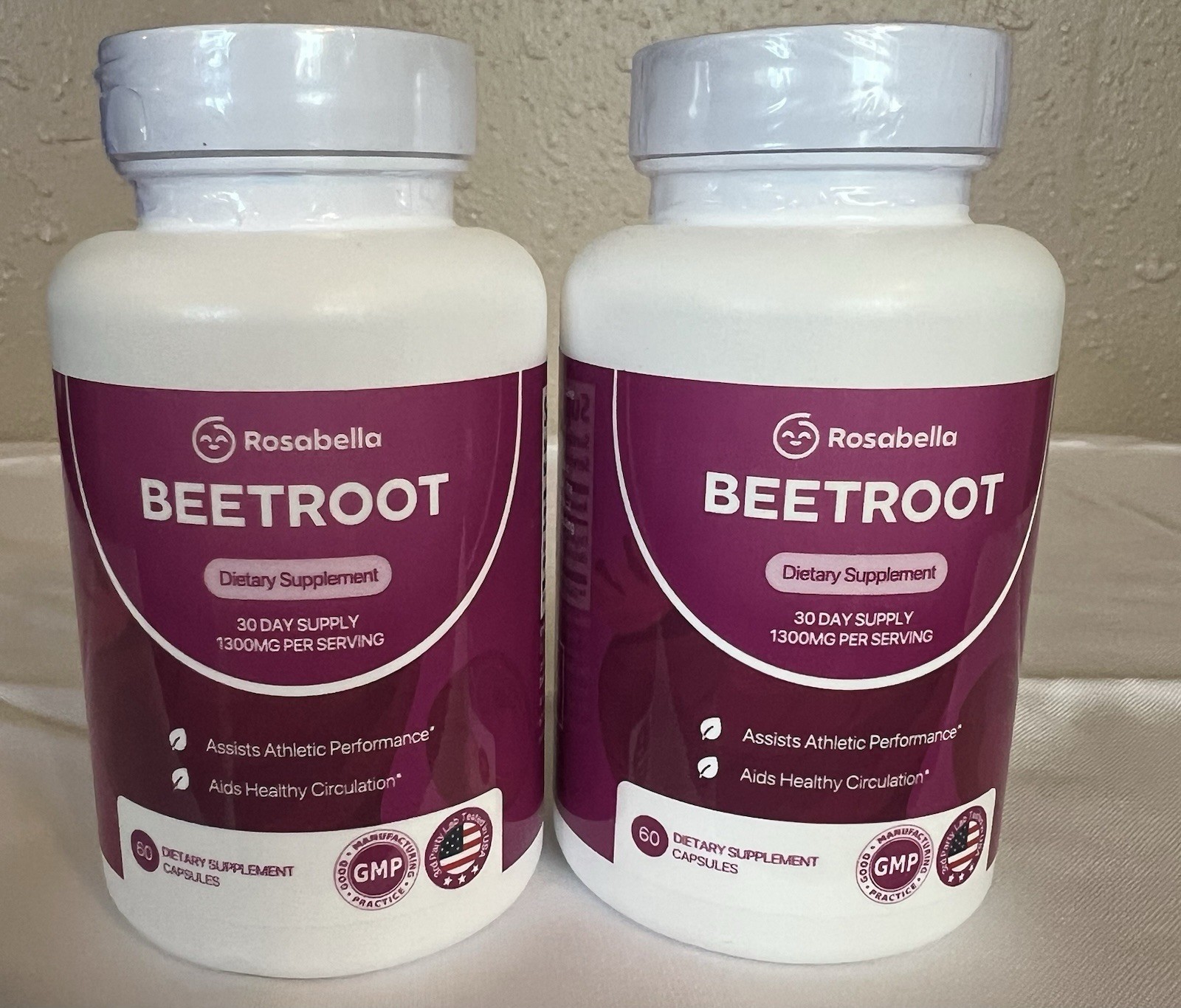 Rosabella Organic BeetRoot 60 Capsules Dietary Supplement EXP. 03/2028 – 2 PACK