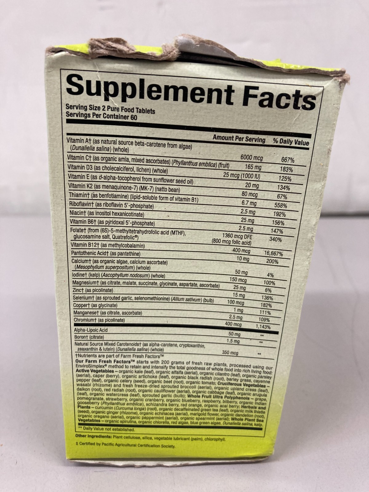Natural Factors Whole Earth&Sea Pure Food Women’s 50+Multivit&Mineral 120Tabs 28
