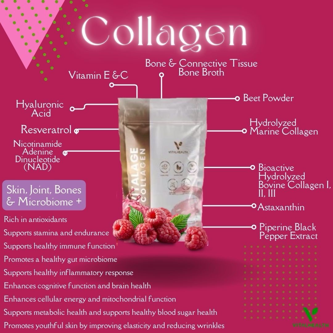 Vitalhealth Vitalage collagen Sugar Free Gluten Free Bioactive Collagen Colágeno