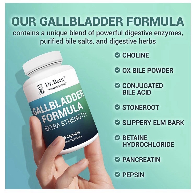 Dr. Berg Gallbladder Formula Ox Bile Digestive Enzymes 90 Veg Caps