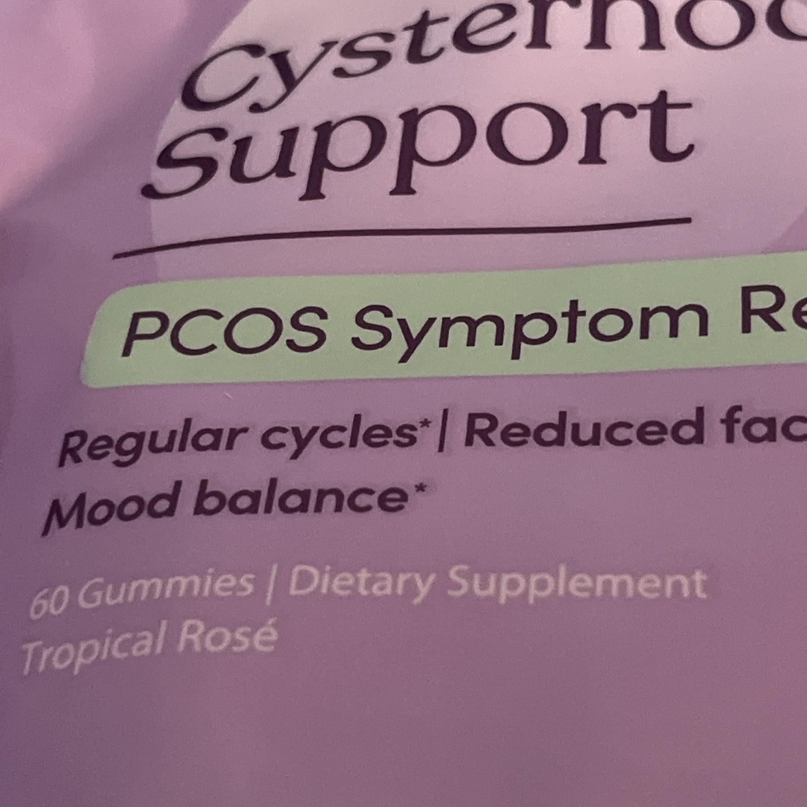 Sisters Nutrition Cysterhood Support Gummies 60 Count PCOS Relief Tropical Rosé