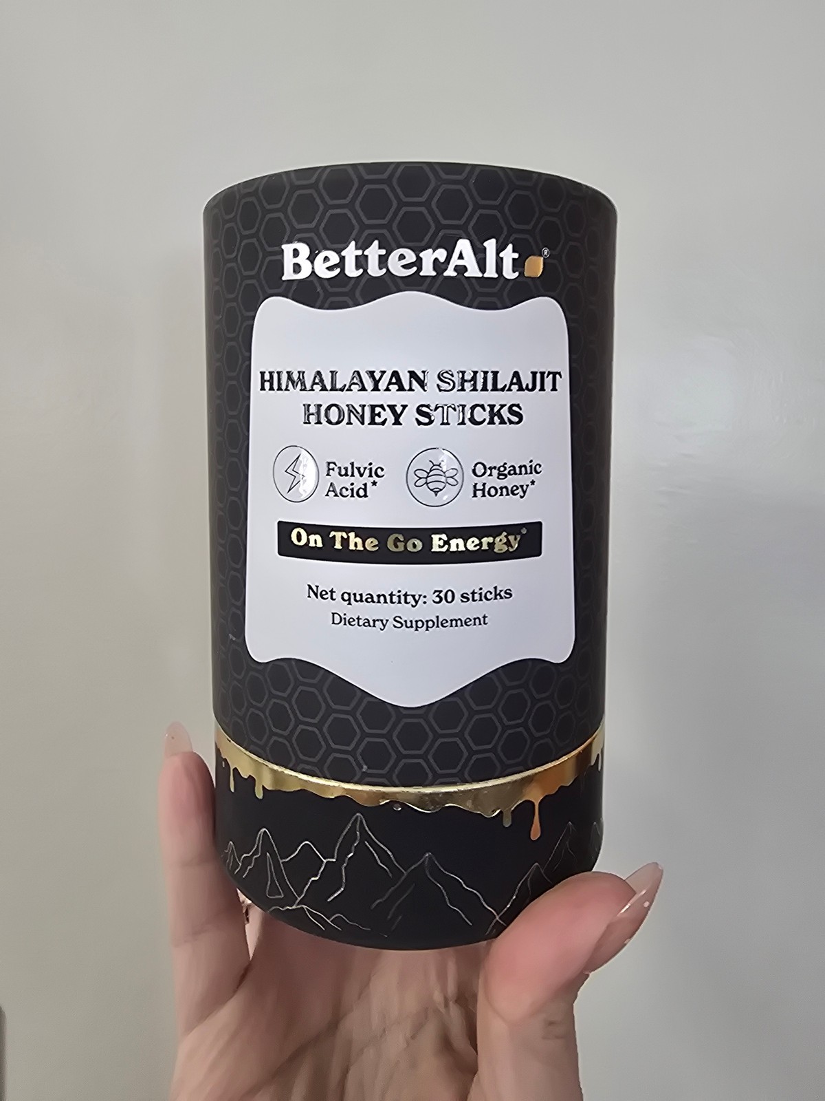BetterAlt Himalayan Shilajit Honey Sticks 30 Sticks Natural Supplement
