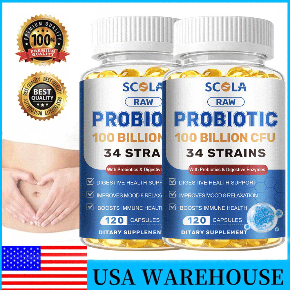 Probiotics 100 Billion CFU Potency Digestive Immune Health 240 Capsules DIGESTIV