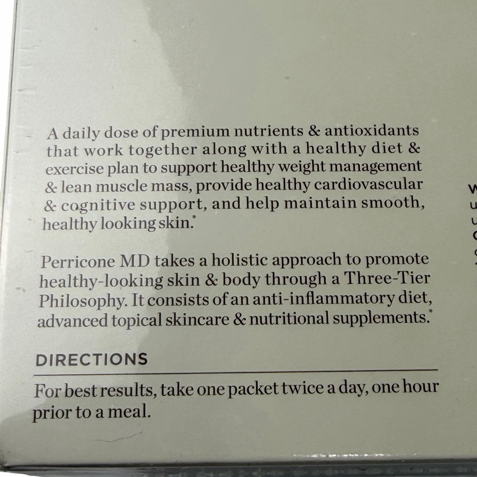 NEW – Perricone MD Health & Weight Management Nutriceuticals 90 Packets Exp 2028