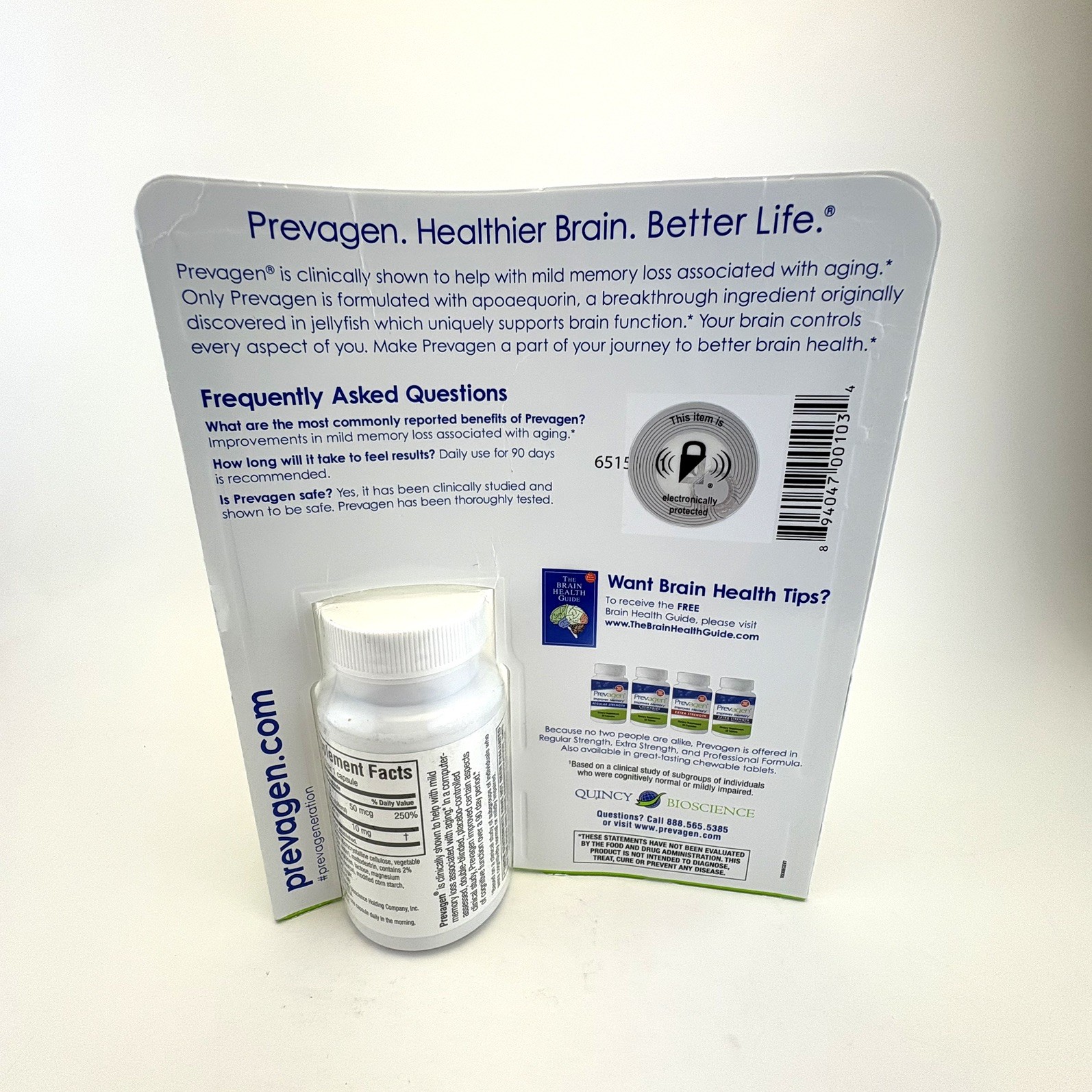 Prevagen Regular Strength 10mg Capsules – 30 Count