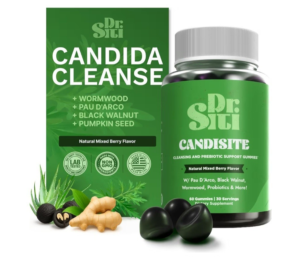 Dr. Siti Candisite Candida Cleanse 60 Gummies Digestive Support Mixed Berry