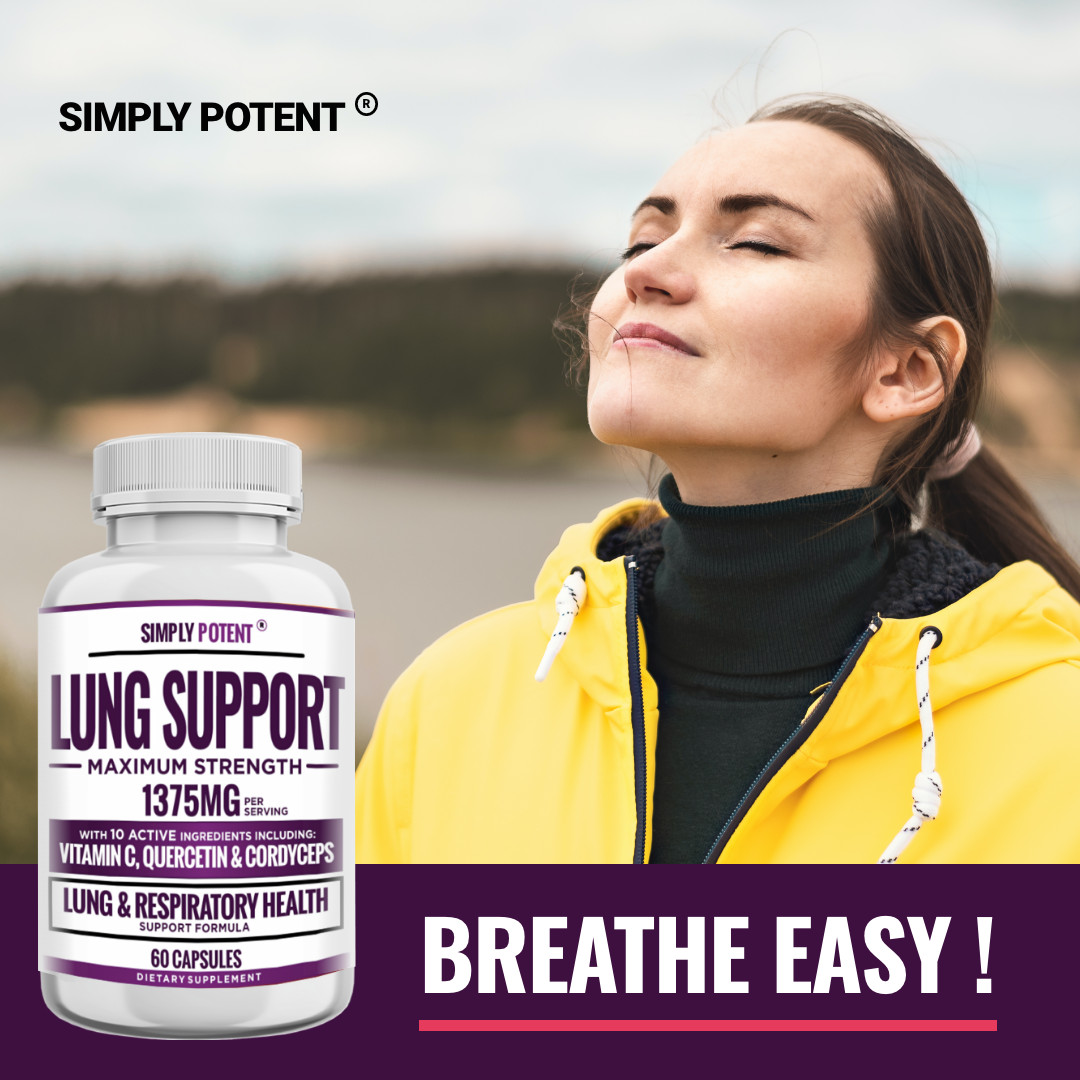 Lung Support Supplement, Lung Cleanse Lung Detox Lung Health Formula 60 Capsules