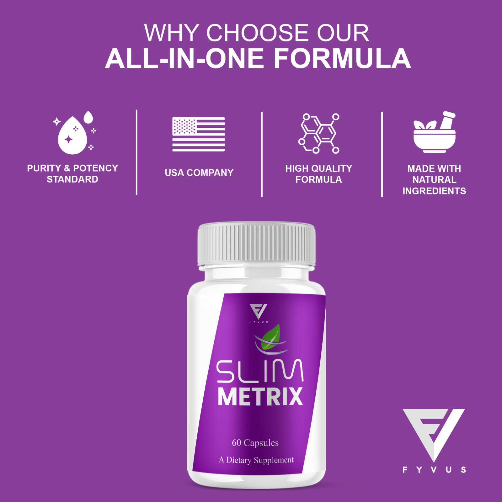 (3 Pack) Slim Metrix Weight Supplement, Slim Metrix Support (180 Capsules)