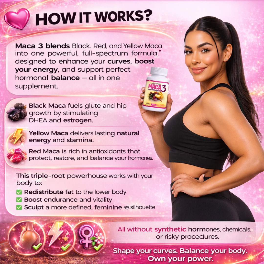 MACA ROOT PILLS for WOMEN :GET BIGGER BUTT, THIGS & WIDER HIPS – FAST RESULTS