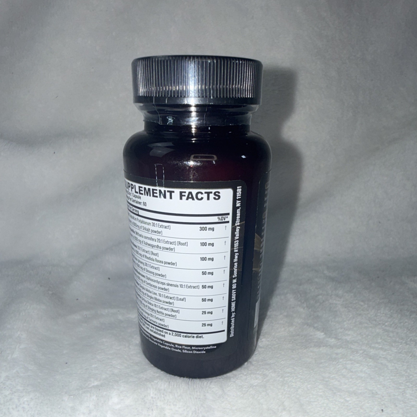 Zoyava Extra Strength Shilajit Ashwagandha Rhodiola Panax Ginseng 60 Caps