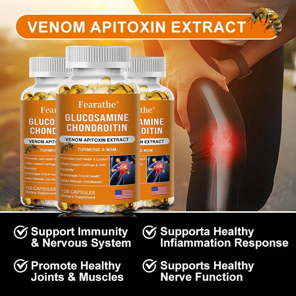 Glucosamine Chondroitin Turmeric & MSM – Bones, Joint Support Capsules