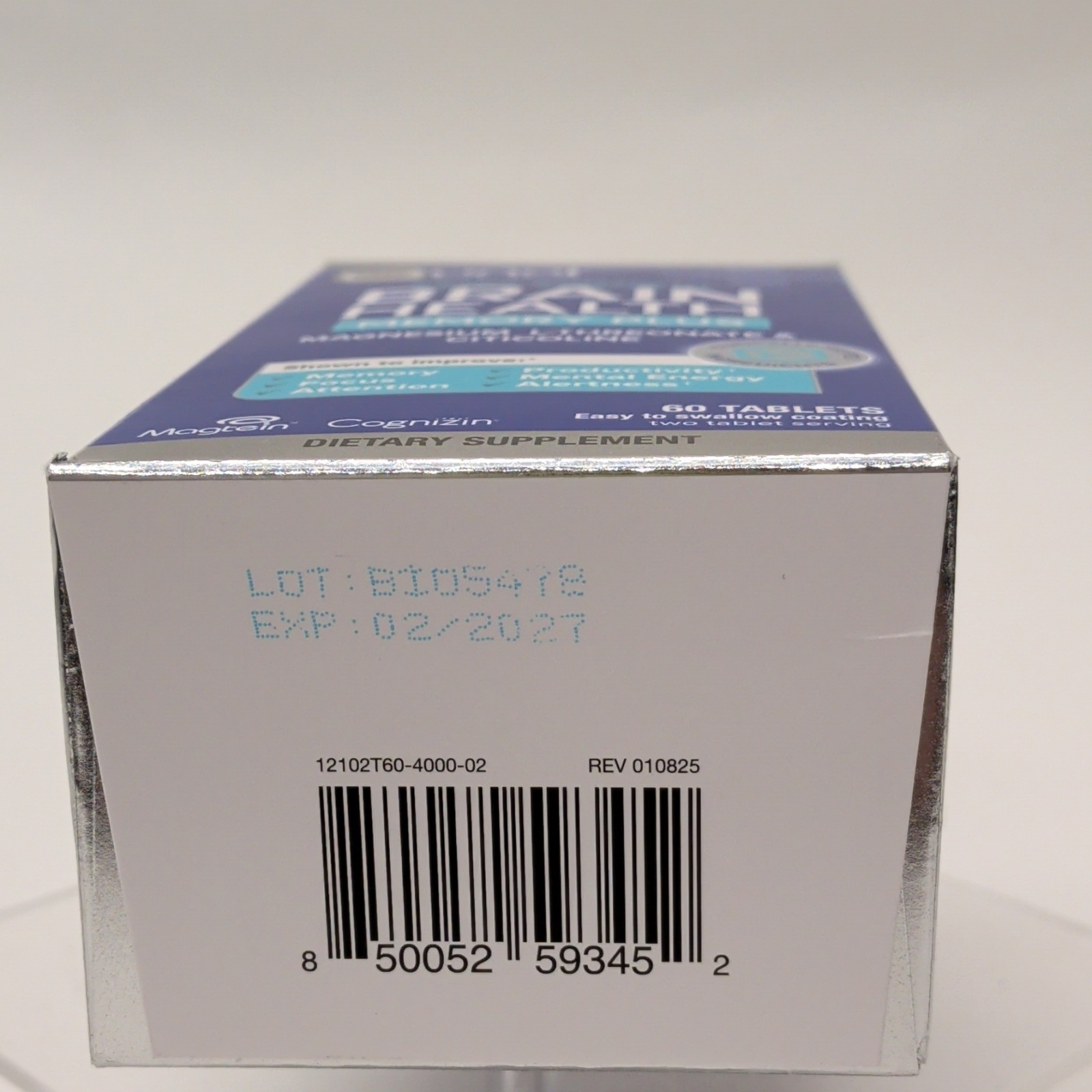Qunol Brain Health Memory Plus Magnesium L-Threonate 60 Tablets Exp 04/2027