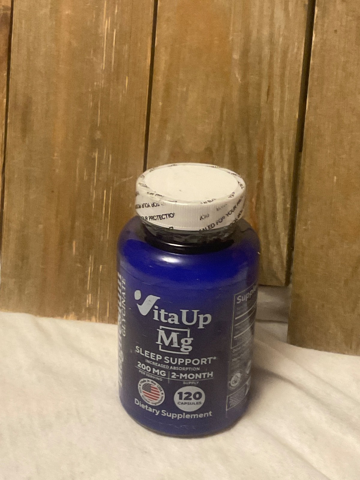 VitaUp Mg Magnesium Glycinate 200mg ~USA Made Chelated Magnesium 120 Capsules