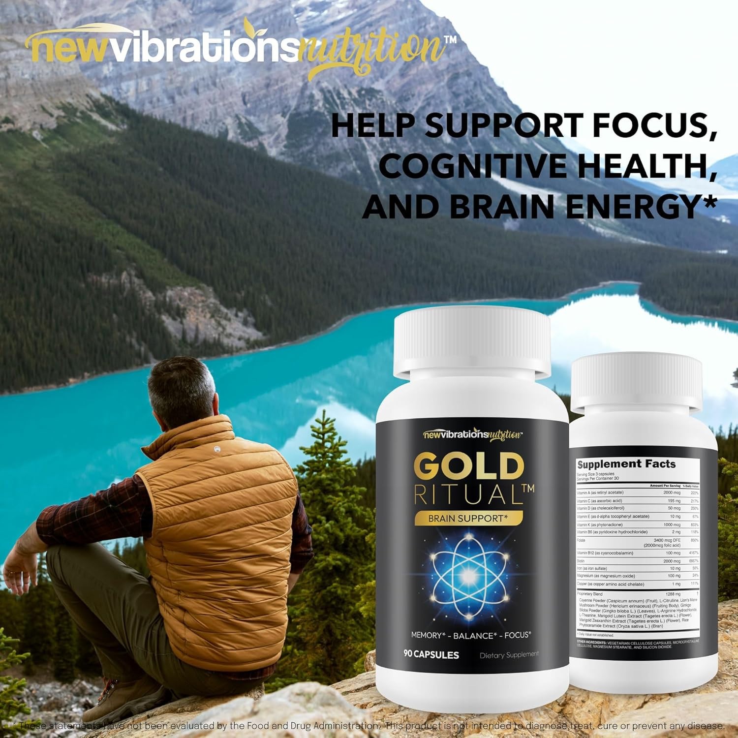 Brain Health Memory Focus Supplement Mental Clarity Capsules