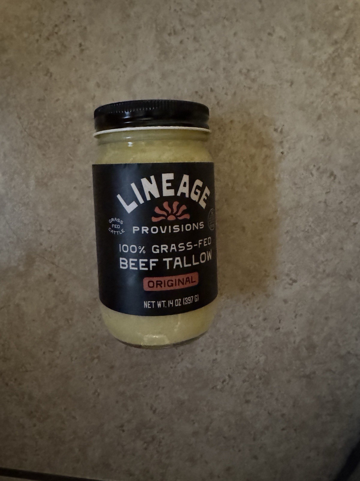 Lineage Provisions Grass Fed Beef Tallow 3 Pack 14oz Each