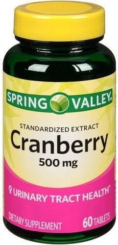 Spring Valley Cranberry Capsules, 500mg, 60 Count – NEW