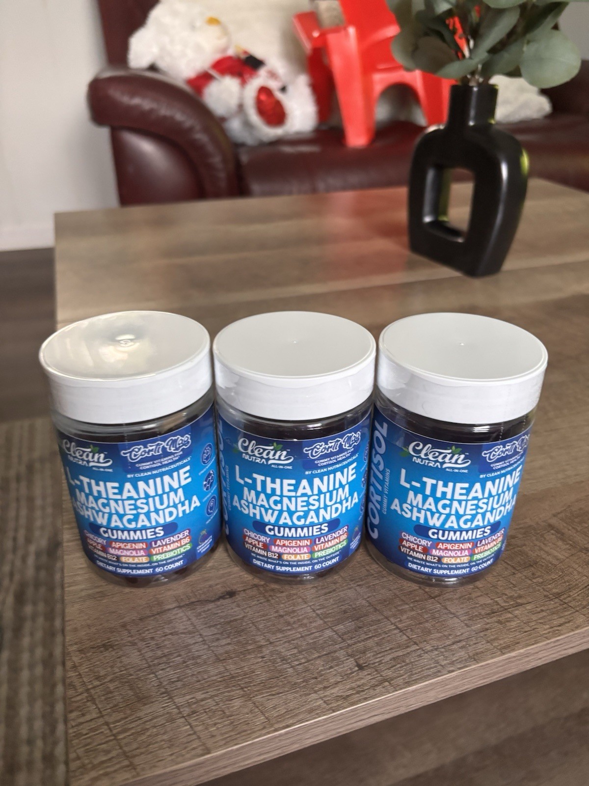 Clean Nutra Ashwagandha Magnesium L-Theanine Gummies 60 Ct Lot of 3 New