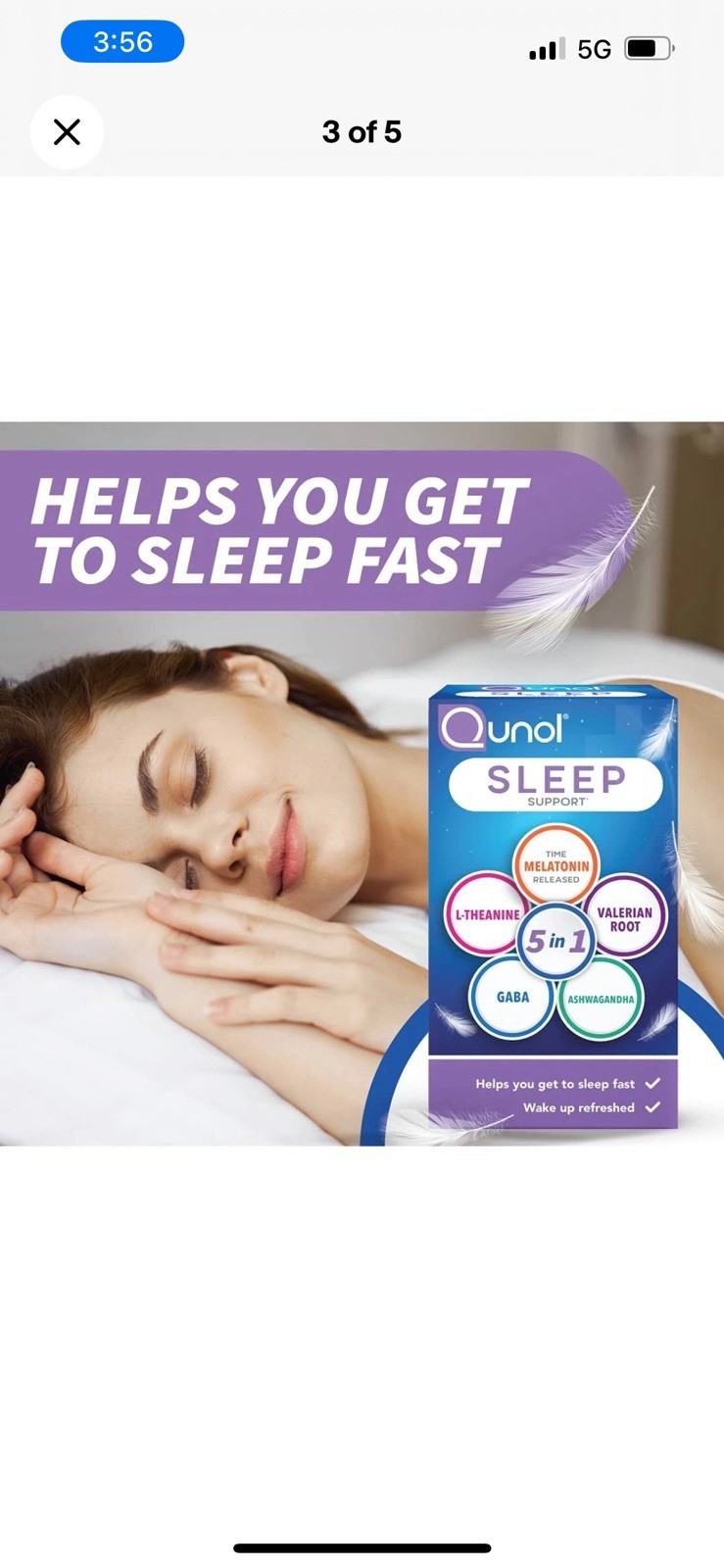 Qunol Sleep Support Aid Supplement – 30 Capsule Exp.2/27